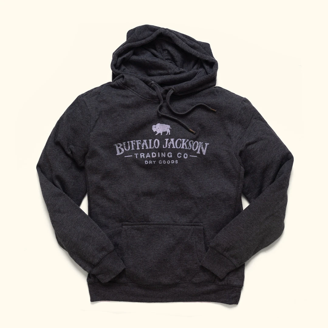 Buffalo Jackson Trading Co. Hooded Sweatshirt | Heather Onyx Apparel 3 Buffalo Jackson Trading Co. Hooded Sweatshirt | Heather Onyx Apparel