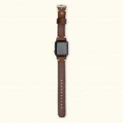Buffalo Jackson Trading Co. Outlet Dakota Leather Apple Watch Bands | Dark Hazelnut