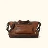 Buffalo Jackson Trading Co. Dakota Leather Weekend Bag | Chestnut Brown W/ Dark Hazelnut
