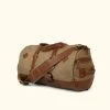 Buffalo Jackson Trading Co. Dakota Waxed Canvas Duffle Bag/Backpack | Field Khaki W/ Chestnut Brown Leather