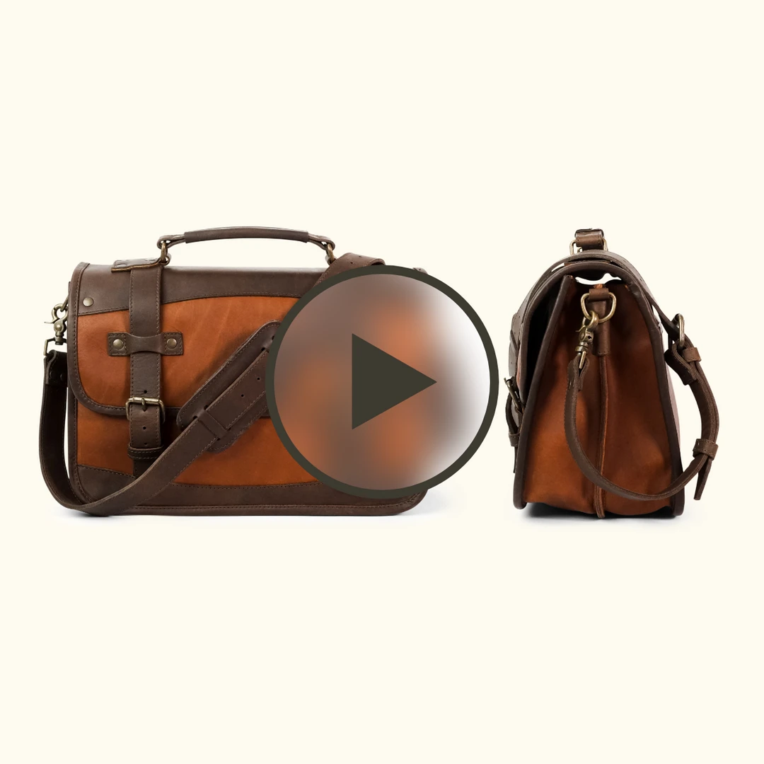 Buffalo Jackson Trading Co. Denver Leather Belted Briefcase | Autumn Brown & Dark Briar Leather Briefcases 8 Buffalo Jackson Trading Co. Denver Leather Belted Briefcase | Autumn Brown & Dark Briar Leather Briefcases
