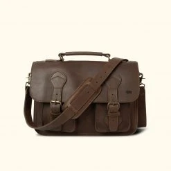 Buffalo Jackson Trading Co. Denver Leather Briefcase | Dark Briar