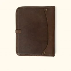 Buffalo Jackson Trading Co. Denver Leather Travel Padfolio | Dark Briar
