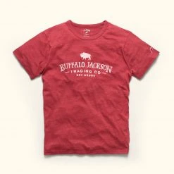 Buffalo Jackson Trading Co. Graphic Logo Tee | Heather Maroon