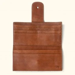 Buffalo Jackson Trading Co. Madison Checkbook Wallet | Saddle Tan Leather