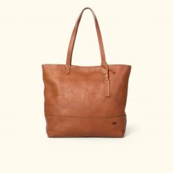 Buffalo Jackson Trading Co. Madison Leather Tote Bag | Saddle Tan Leather Totes