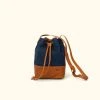 Buffalo Jackson Trading Co. Madison Waxed Canvas Bucket Bag | Navy W/ Saddle Tan Leather 1 Buffalo Jackson Trading Co. Madison Waxed Canvas Bucket Bag | Navy W/ Saddle Tan Leather