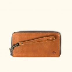 Buffalo Jackson Trading Co. Madison Leather Wristlet Wallet | Saddle Tan Wallets