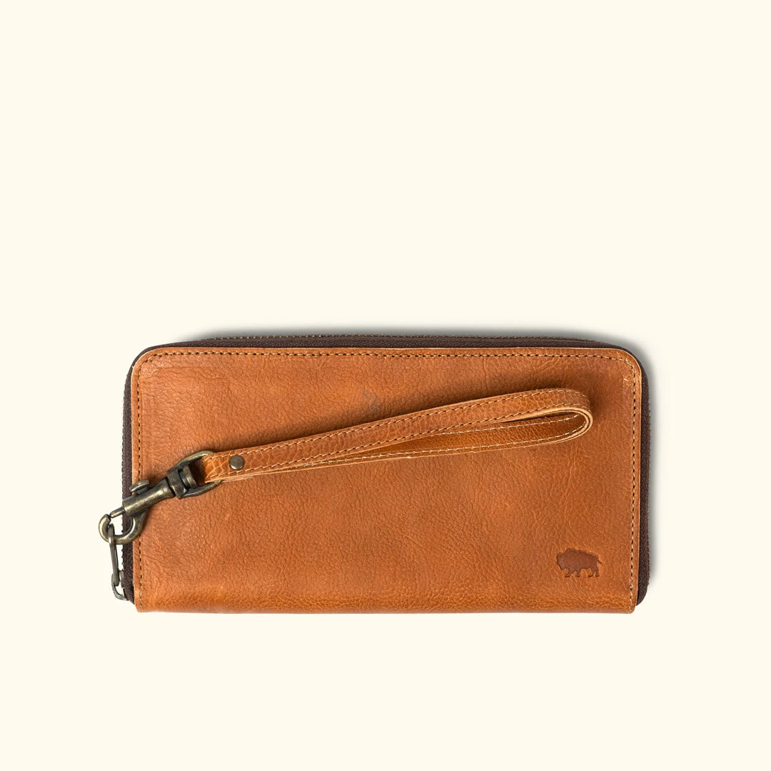 Buffalo Jackson Trading Co. Madison Leather Wristlet Wallet | Saddle Tan Wallets 3 Buffalo Jackson Trading Co. Madison Leather Wristlet Wallet | Saddle Tan Wallets