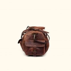 Buffalo Jackson Trading Co. Roosevelt Buffalo Leather Duffle Bag | Dark Oak