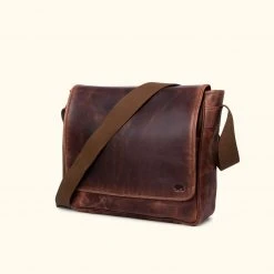 Buffalo Jackson Trading Co. Best Sellers Roosevelt Buffalo Leather Satchel Messenger Bag | Dark Oak