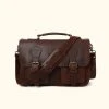 Buffalo Jackson Trading Co. Leather Briefcases Ryder Reserve Bison Leather Briefcase | Brown 1 Buffalo Jackson Trading Co. Leather Briefcases Ryder Reserve Bison Leather Briefcase | Brown