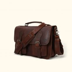 Buffalo Jackson Trading Co. Leather Briefcases Ryder Reserve Bison Leather Briefcase | Brown