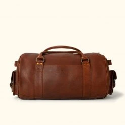 Buffalo Jackson Trading Co. Leather Duffle Bags Ryder Reserve Bison Leather Travel Duffle Bag | Brown