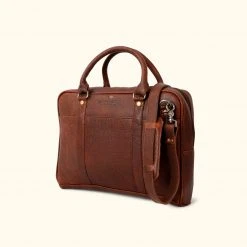 Buffalo Jackson Trading Co. Ryder Reserve Bison Leather Laptop Briefcase | Brown