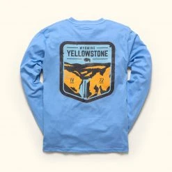 Buffalo Jackson Trading Co. Yellowstone National Park L/S Tee | Powder Blue