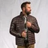 Buffalo Jackson Trading Co. Leather Jackets Bridger Leather Down Jacket | Dark Brown