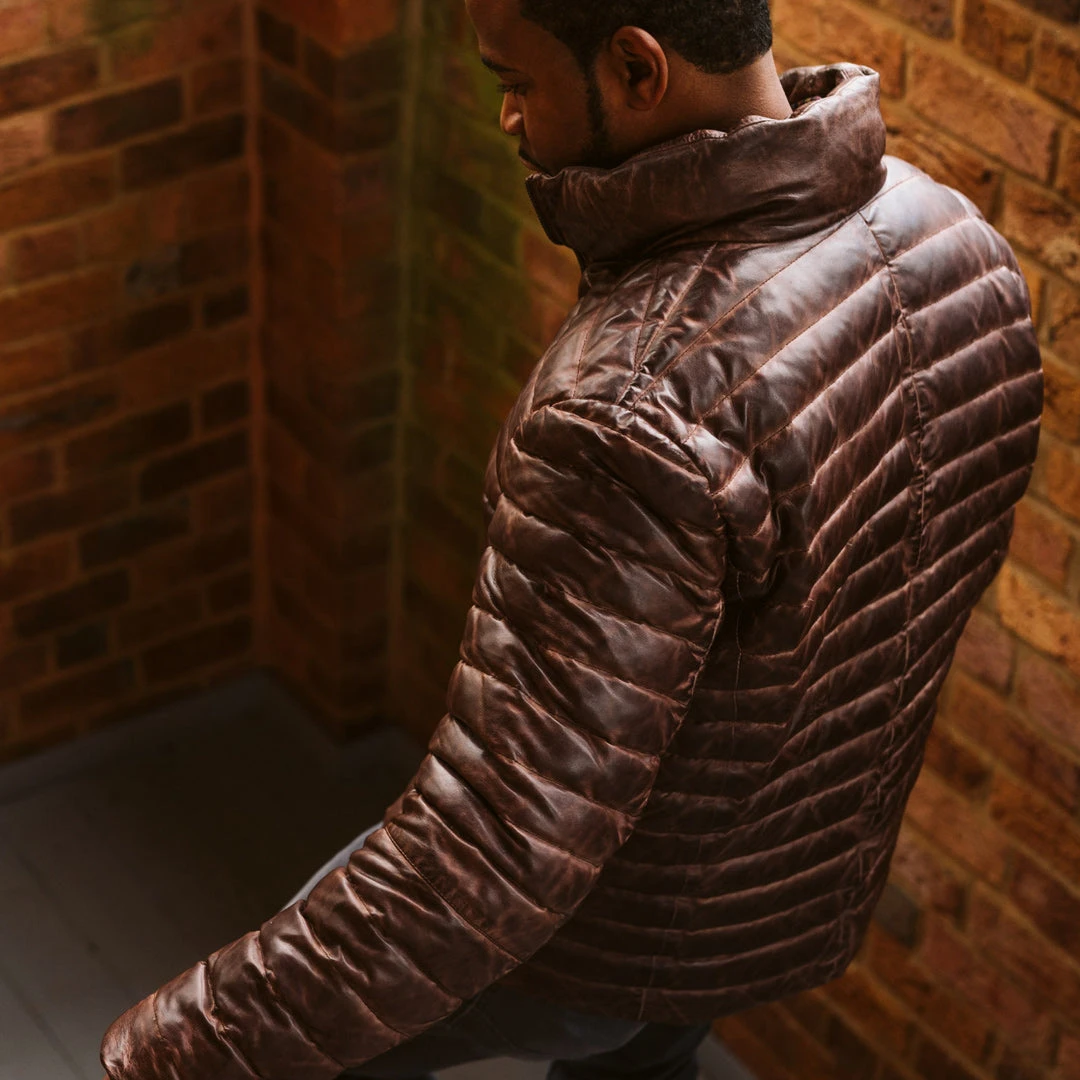 Buffalo Jackson Trading Co. Leather Jackets Bridger Leather Down Jacket | Dark Brown 16 Buffalo Jackson Trading Co. Leather Jackets Bridger Leather Down Jacket | Dark Brown