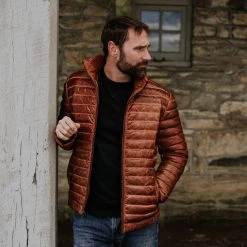 Buffalo Jackson Trading Co. Bridger Leather Down Jacket | Light Brown