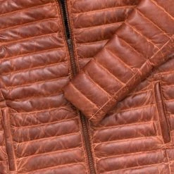 Buffalo Jackson Trading Co. Bridger Leather Down Jacket | Light Brown