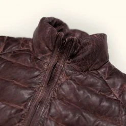 Buffalo Jackson Trading Co. Leather Jackets Bridger Leather Down Vest | Dark Brown