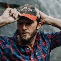 Buffalo Jackson Trading Co. Buffalo Jackson Vintage Trucker Hat | Red And Black