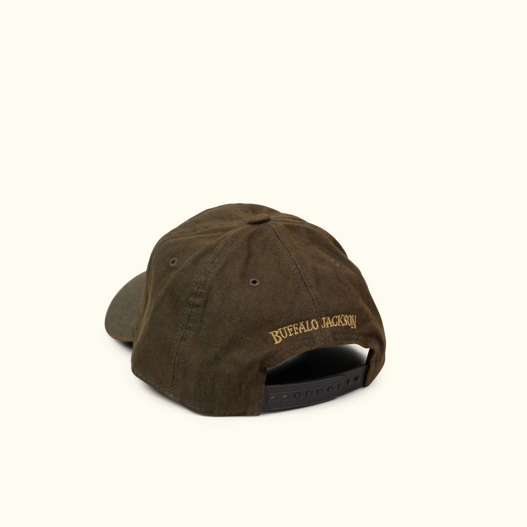 Buffalo Jackson Trading Co. Buffalo Jackson Stamp Logo - Leather Patch Hat | Brown 4 Buffalo Jackson Trading Co. Buffalo Jackson Stamp Logo - Leather Patch Hat | Brown