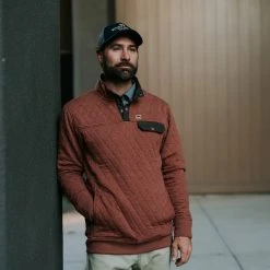 Buffalo Jackson Trading Co. Cannon Quilted Pullover | Rust