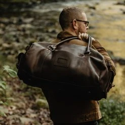 Buffalo Jackson Trading Co. Denver Leather Travel Duffle Bag | Dark Briar 23 Buffalo Jackson Trading Co. Denver Leather Travel Duffle Bag | Dark Briar