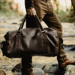 Buffalo Jackson Trading Co. Denver Leather Travel Duffle Bag | Dark Briar 21 Buffalo Jackson Trading Co. Denver Leather Travel Duffle Bag | Dark Briar