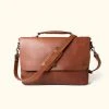 Buffalo Jackson Trading Co. Denver Leather Laptop Messenger Bag | Autumn Brown