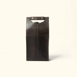 Buffalo Jackson Trading Co. Denver Leather Wine Tote - Double | Dark Briar