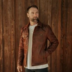 Buffalo Jackson Trading Co. Leather Jackets Driggs Leather Jacket | Cognac Brown