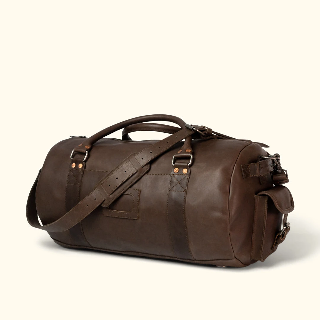 Buffalo Jackson Trading Co. Denver Leather Travel Duffle Bag | Dark Briar 4 Buffalo Jackson Trading Co. Denver Leather Travel Duffle Bag | Dark Briar