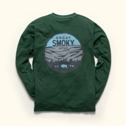 Buffalo Jackson Trading Co. Great Smoky Mountain National Park L/S Tee | Hunter Green