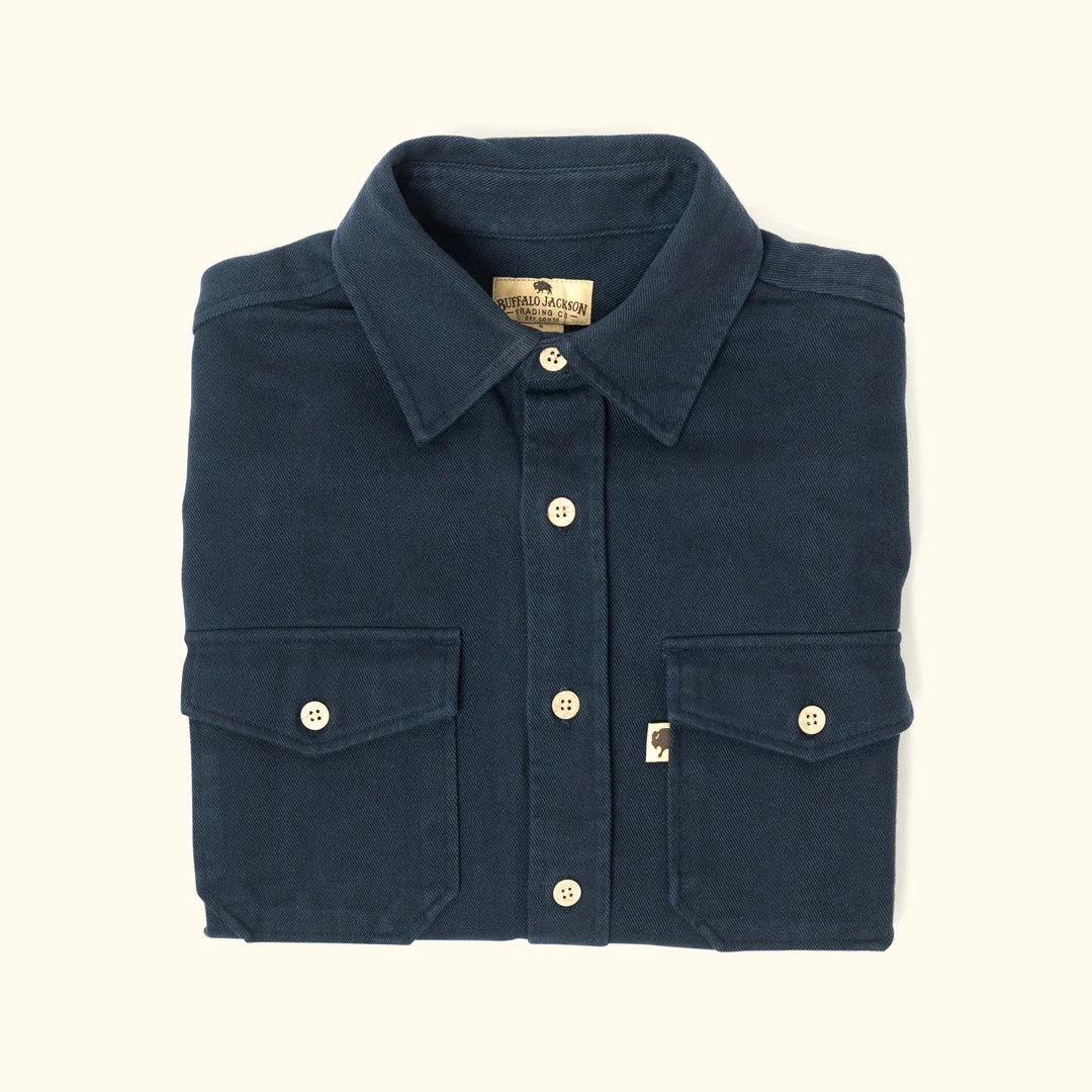 Buffalo Jackson Trading Co. Gunner Cotton Twill Shirt Jac | Lost Cove Navy Apparel