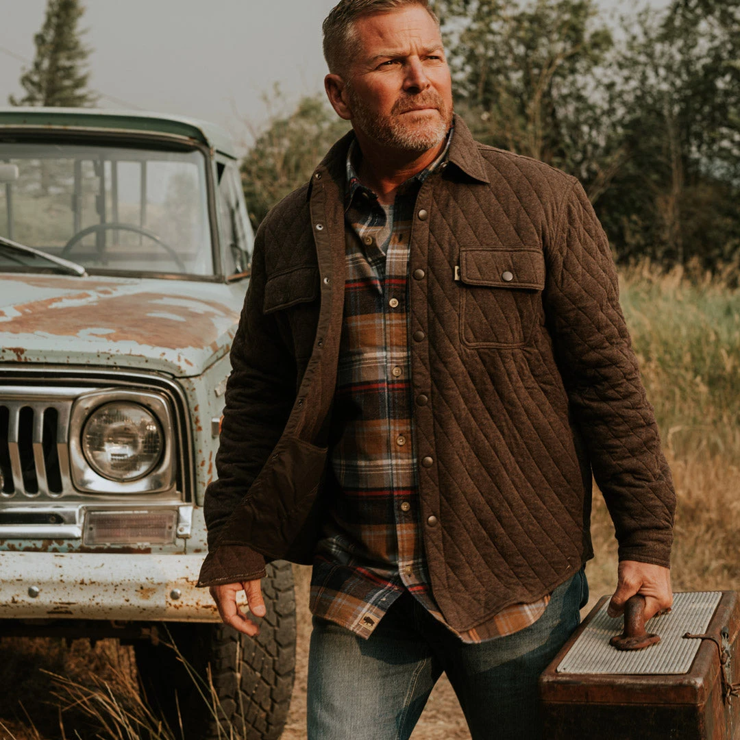 Buffalo Jackson Trading Co. Huntington Quilted Shirt Jac | Brown Apparel 3 Buffalo Jackson Trading Co. Huntington Quilted Shirt Jac | Brown Apparel