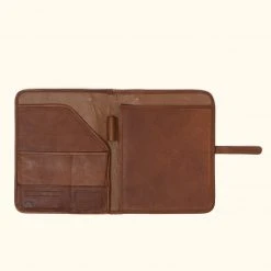 Buffalo Jackson Trading Co. Denver Leather Travel Padfolio | Autumn Brown