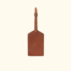 Buffalo Jackson Trading Co. Denver Leather Luggage Tag | Autumn Brown