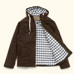 Buffalo Jackson Trading Co. Leather Marshall Hooded Jacket | Dark Khaki 13 Buffalo Jackson Trading Co. Leather Marshall Hooded Jacket | Dark Khaki