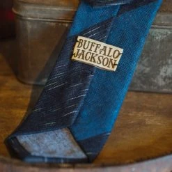 Buffalo Jackson Trading Co. Vintage Stripe Cotton Necktie | Blue