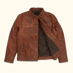 Buffalo Jackson Trading Co. Leather Jackets Driggs Leather Jacket | Cognac Brown