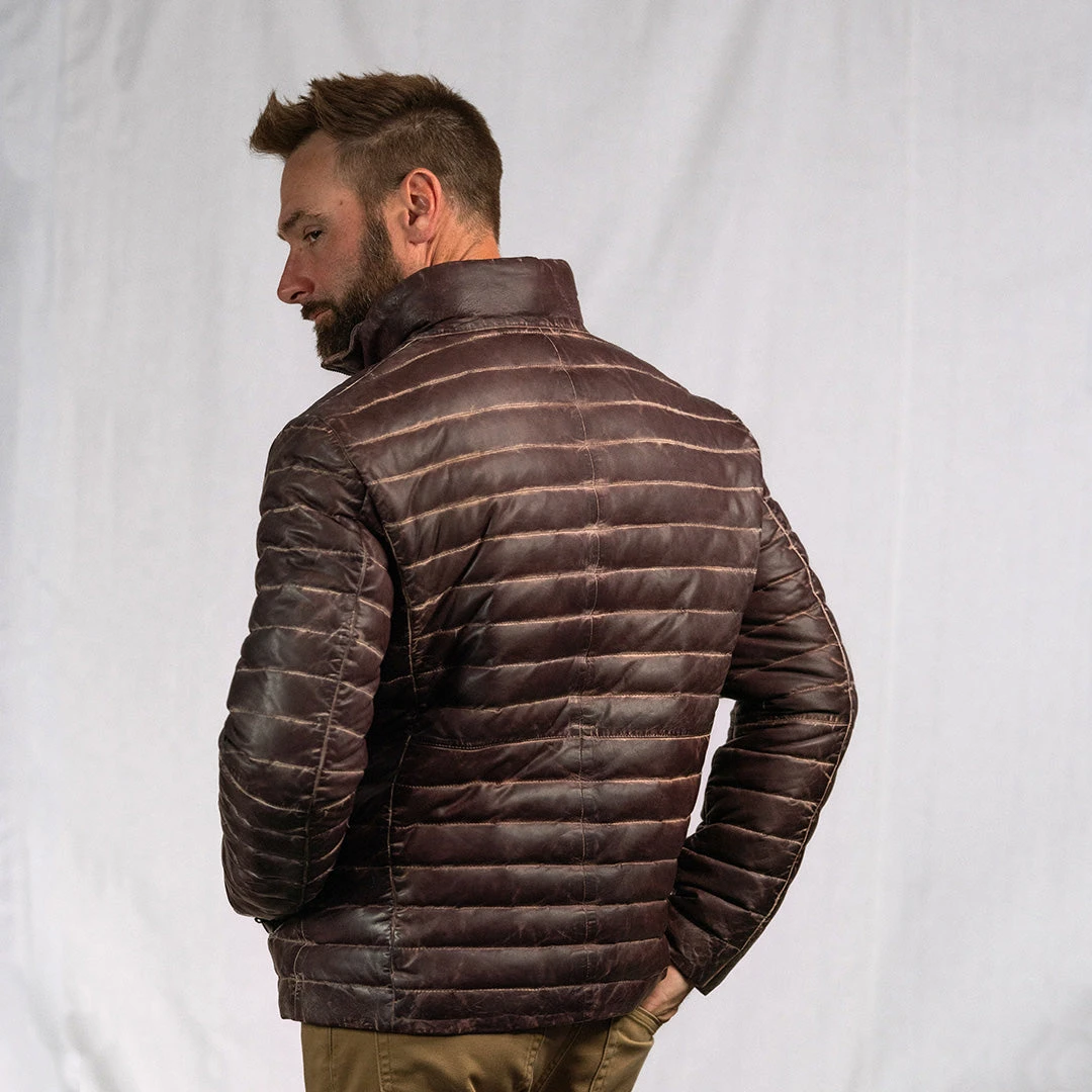 Buffalo Jackson Trading Co. Leather Jackets Bridger Leather Down Jacket | Dark Brown 12 Buffalo Jackson Trading Co. Leather Jackets Bridger Leather Down Jacket | Dark Brown