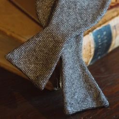 Buffalo Jackson Trading Co. Herringbone Wool Bow Tie | Brown Apparel