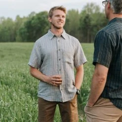 Buffalo Jackson Trading Co. Apparel Miller Striped Short Sleeve Shirt | Grey 11 Buffalo Jackson Trading Co. Apparel Miller Striped Short Sleeve Shirt | Grey