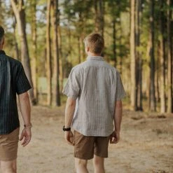 Buffalo Jackson Trading Co. Apparel Miller Striped Short Sleeve Shirt | Grey 13 Buffalo Jackson Trading Co. Apparel Miller Striped Short Sleeve Shirt | Grey