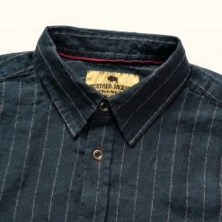 Buffalo Jackson Trading Co. Miller Striped Short Sleeve Shirt | Navy Apparel