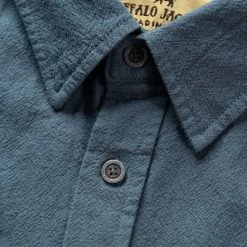 Buffalo Jackson Trading Co. Linen Short Sleeve Shirt | Blue 10 Buffalo Jackson Trading Co. Linen Short Sleeve Shirt | Blue
