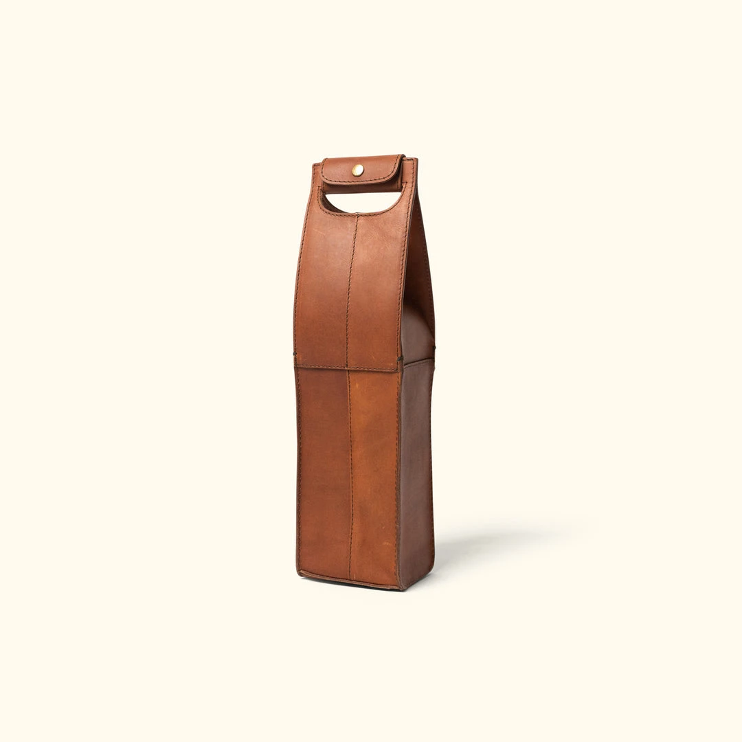 Buffalo Jackson Trading Co. Denver Leather Wine Tote - Single | Autumn Brown 4 Buffalo Jackson Trading Co. Denver Leather Wine Tote - Single | Autumn Brown
