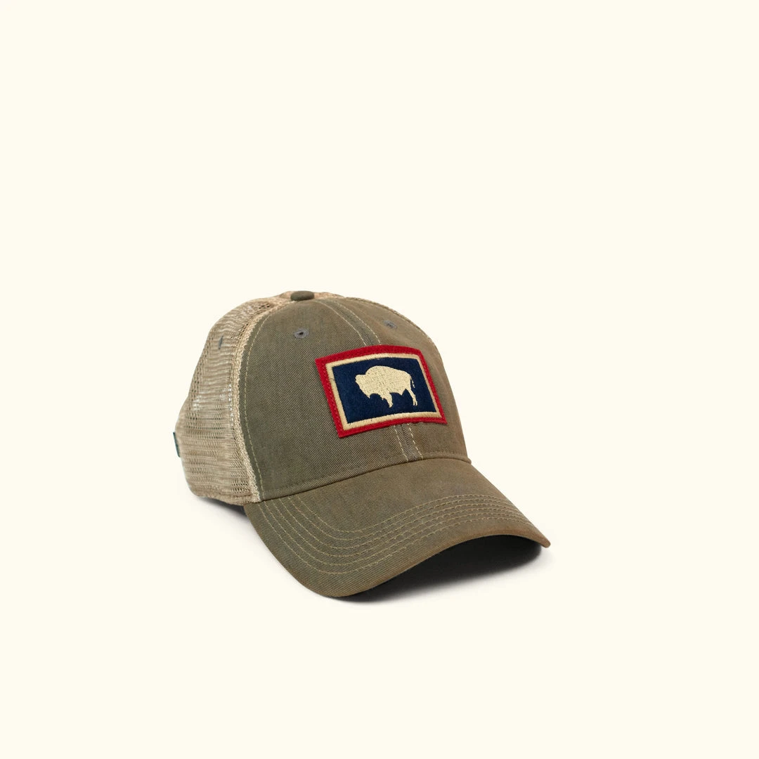 Buffalo Jackson Trading Co. Vintage Wyoming State Flag Hat | Green/Grey